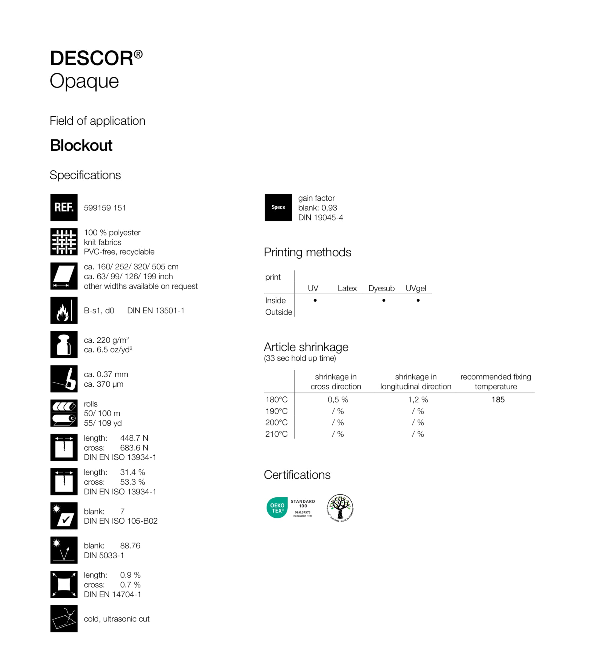 DESCOR® Opaque Blackout