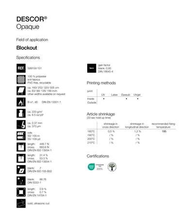 DESCOR® Opaque Blackout
